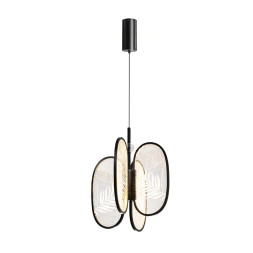 Подвесной светильник 6665/38L L-VISION Odeon Light EXCLUSIVE брашир. черный/металл/акрил IP20 LED 38W 2090Лм 3000K PIUMA