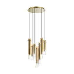 Люстра каскадная 5061/32LB PENDANT Odeon Light золотой/янтарный/металл/стекло Люстра каскадная LED 7*4W 3000K SHINY