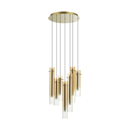 Люстра каскадная 5061/32LB PENDANT Odeon Light золотой/янтарный/металл/стекло Люстра каскадная LED 7*4W 3000K SHINY