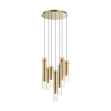 Люстра каскадная 5061/32LB PENDANT Odeon Light золотой/янтарный/металл/стекло Люстра каскадная LED 7*4W 3000K SHINY