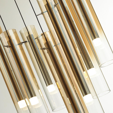 Люстра каскадная 5061/32LB PENDANT Odeon Light золотой/янтарный/металл/стекло Люстра каскадная LED 7*4W 3000K SHINY