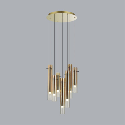 Люстра каскадная 5061/32LB PENDANT Odeon Light золотой/янтарный/металл/стекло Люстра каскадная LED 7*4W 3000K SHINY