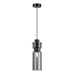 Подвес 5057/1 PENDANT Odeon Light черный/дымчатый/металл/стекло Подвес E27 1*40W SCROW