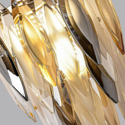Бра 5068/3W HALL Odeon Light золото/дымчат./янтарн./матовый белый/металл/хрусталь Бра E14 3*40W VILNA
