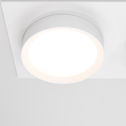 Встраиваемый светильник Technical DL086-02-GX53-SQ-W Maytoni Technical Downlight Hoop Белый GX53