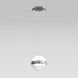 Подвес 5037/9L L-VISION Odeon Light никель/прозрачн/молочный/металл/акрил Подвес LED 9W 4000K 480лм RONI
