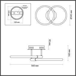 Люстра потолочная 6545/61CL LEDIO Lumion золотой, черный Люстра потолочная LED 33W 3000-6000K 4051Лм 220V LARA
