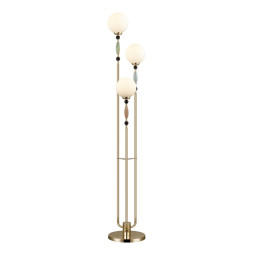 Торшер 5405/3F MODERN Odeon Light EXCLUSIVE золотой/корич./голубой/зеленый/белый матов./металл/керамика/стекло E14 3*40W PALLE