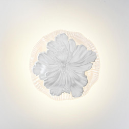 Настенный светильник 6614/8WL HIGHTECH Odeon Light белый/гипс/акрил/прозр. стекло IP20 LED 8W 3000K 220V FIORE