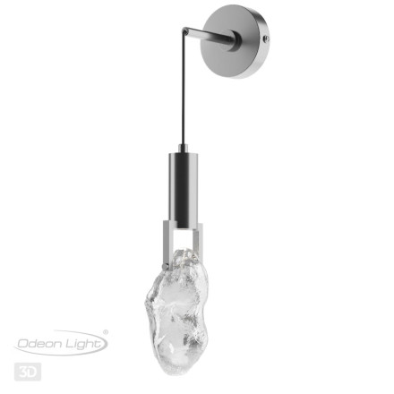 Настенный светильник 6696/5WL MIDCENT Odeon Light матовый никель/металл/стекло IP20 LED 5W 200Лм 3000K LIA