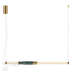 Подвесной светильник 4360/14L MIDCENT Odeon Light изумрудный мрамор/антич.бронза/металл/акрил IP20 LED 14W 3000K 220V MARMI