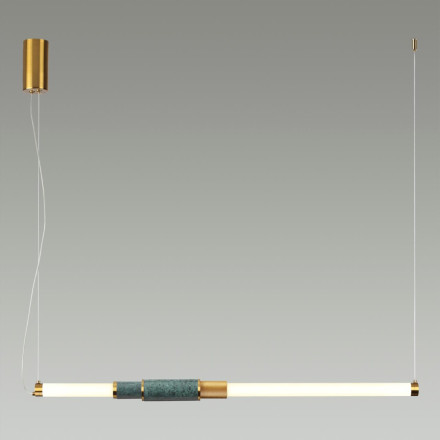 Подвесной светильник 4360/14L MIDCENT Odeon Light изумрудный мрамор/антич.бронза/металл/акрил IP20 LED 14W 3000K 220V MARMI