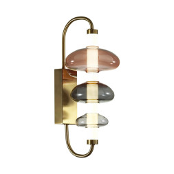 Бра 5411/9WL L-VISION Odeon Light EXCLUSIVE бронзовый/серый/бордовый/белый/металл/стекло/акрил Бра LED 9W 4000K AMORE