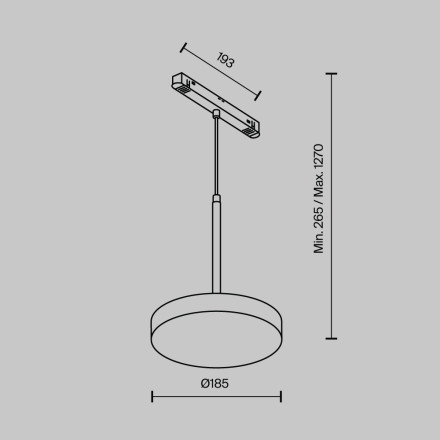 Трековый светильник Technical TR123-2-15W4K-B Maytoni Technical Магнитная трековая система 23мм EXILITY Plato Черный LED 4000