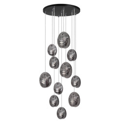 Люстра каскадная 5038/11 MODERN Odeon Light черный/дымчатый/металл/стекло Люстра каскадная G9 11*40W MUSSELS