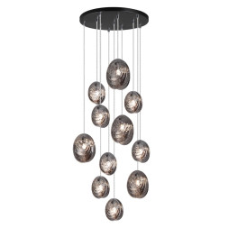 Люстра каскадная 5038/11 MODERN Odeon Light черный/дымчатый/металл/стекло Люстра каскадная G9 11*40W MUSSELS