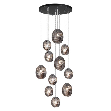 Люстра каскадная 5038/11 MODERN Odeon Light черный/дымчатый/металл/стекло Люстра каскадная G9 11*40W MUSSELS