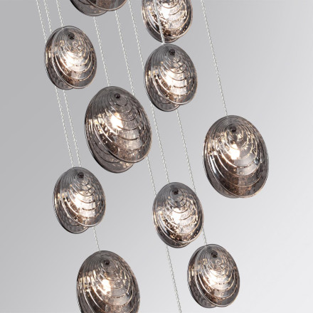 Люстра каскадная 5038/11 MODERN Odeon Light черный/дымчатый/металл/стекло Люстра каскадная G9 11*40W MUSSELS
