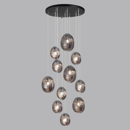 Люстра каскадная 5038/11 MODERN Odeon Light черный/дымчатый/металл/стекло Люстра каскадная G9 11*40W MUSSELS