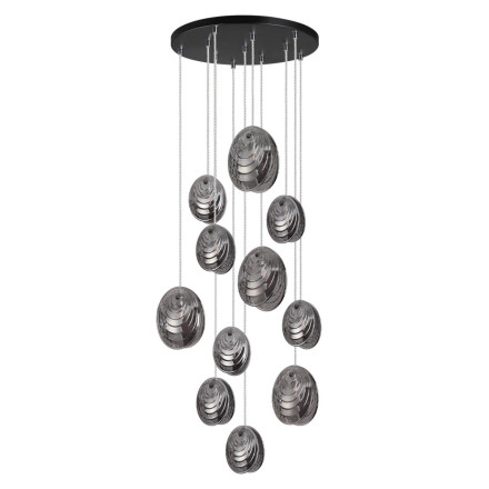 Люстра каскадная 5038/11 MODERN Odeon Light черный/дымчатый/металл/стекло Люстра каскадная G9 11*40W MUSSELS