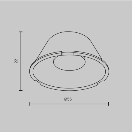 Комплектующие для светильника Technical LensD60-60 Maytoni Technical Трехфазная трековая система TRINITY Focus Led Прозрачный 0