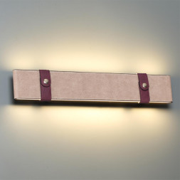 Настенный светильник 6630/25WL HIGHTECH Odeon Light металл/эко-кожа/ткань/акрил черный/бордовый/бежевый IP20 LED 25W 3000K 220V