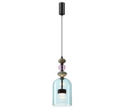 Подвес 5046/12L L-VISION Odeon Light черный/голубой/металл/стекло/керамика Подвес LED 12W 4000К 1400Лм PALLETA