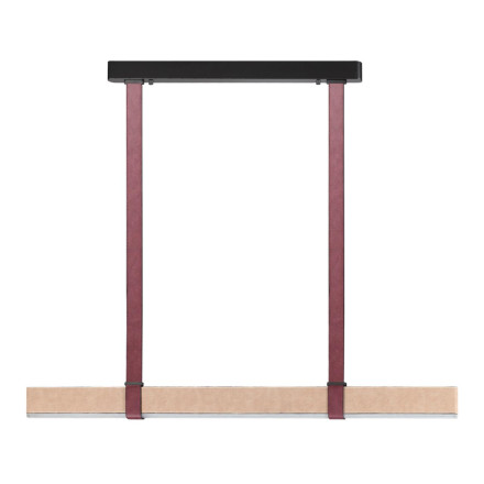 Подвесной светильник 6630/36L Odeon Light металл/эко-кожа/ткань/акрил черный/бордовый/бежевый IP20 LED 36W 3000K 220V VINCENT